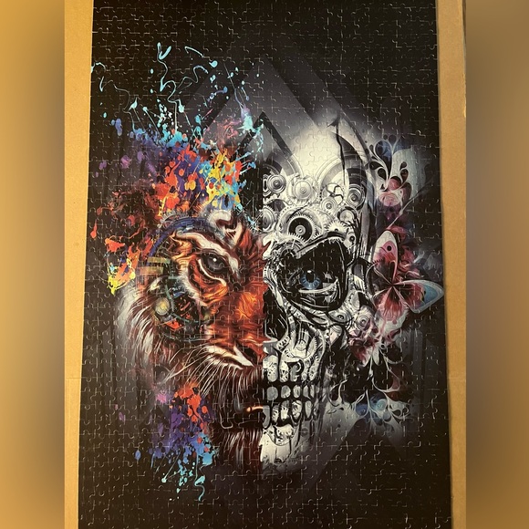 Tiger and Skull Wall Art Puzzle - Picture 4 of 9